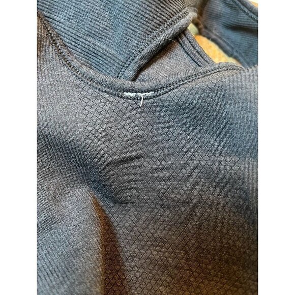 Lululemon Rib Knit Racerback Tank Top Dark Gray Side Vents Extra Long Women's 6 - Picture 6 of 11